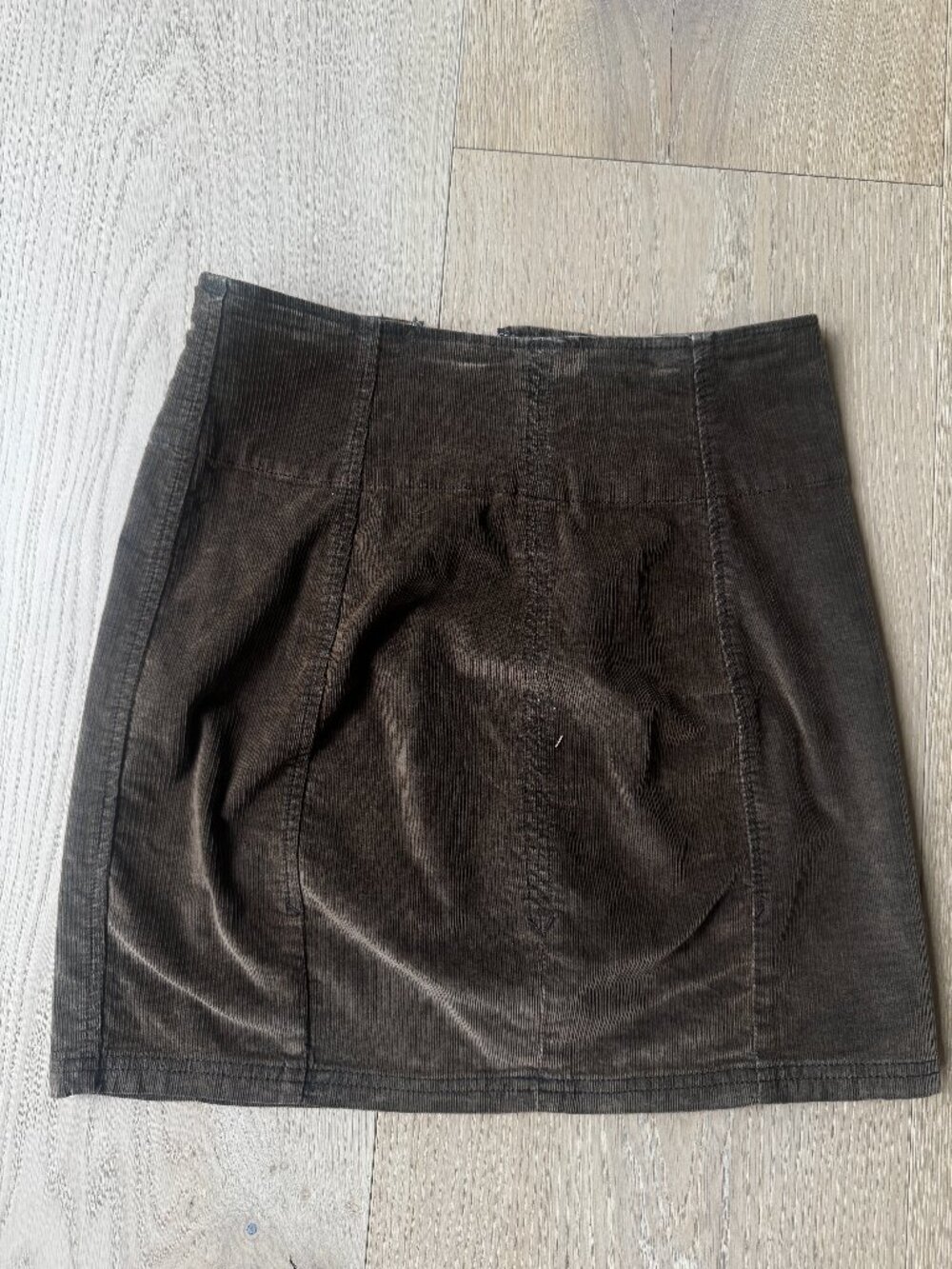 Free people brown courdory mini shirt with side slit
